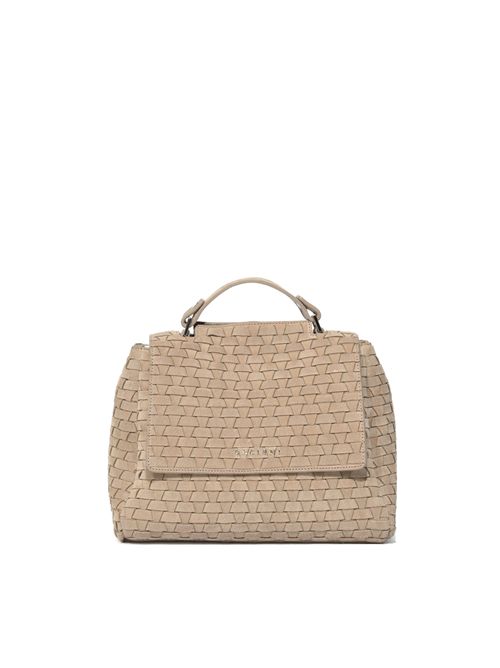 Borsa Sveva Peach Woven Small a spalla in suede con tracolla ORCIANI | B01999 PEWSAB